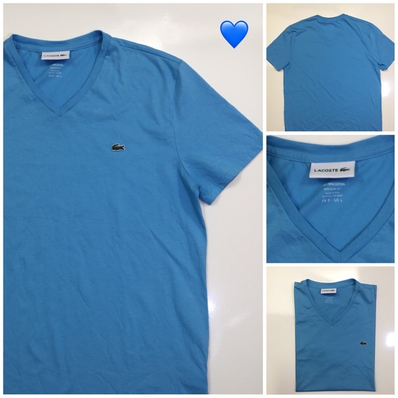 Lacoste Other - Lacoste Men’s Blue V Neck T-Shirt